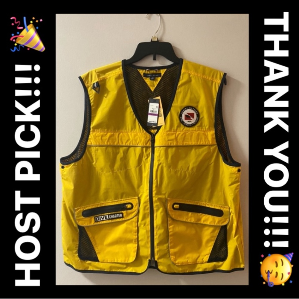 NWT - Diver Vest by Tommy Hilfiger Yellow Sailing Dive Charter
Vest
